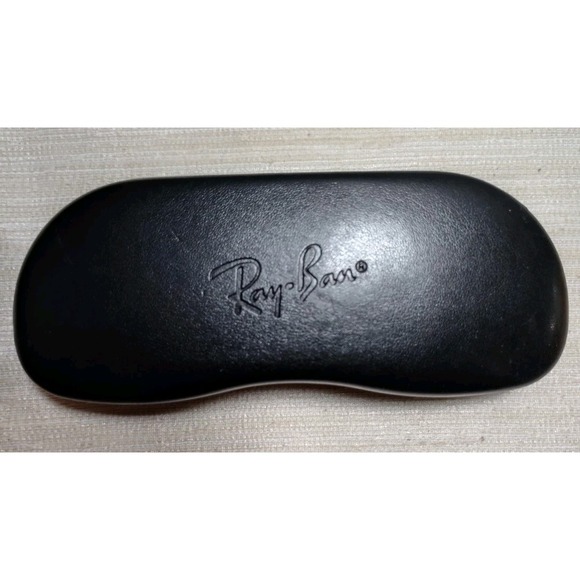 Ray-Ban Black Hard Shell Sunglasses Case with‎ Logo & Cleaning Cloth Replacement - Picture 2 of 8